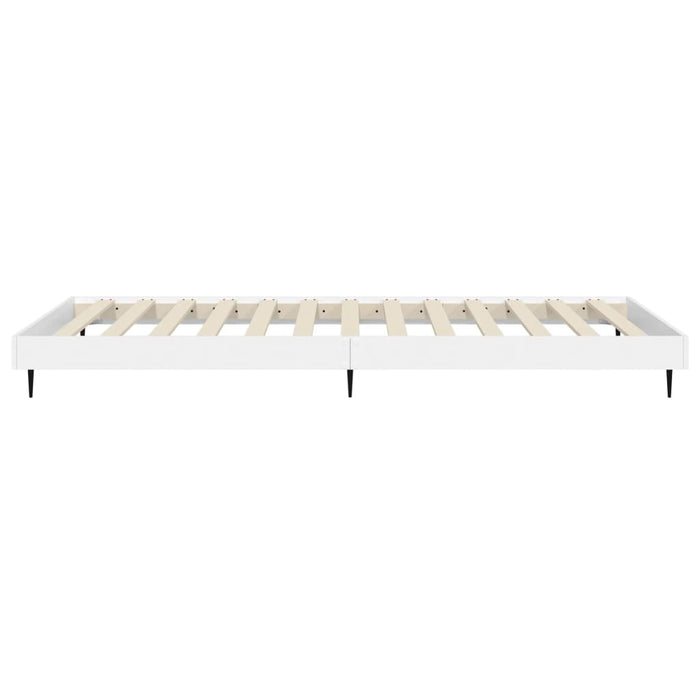 Bed Frame without Mattress White 90x190 cm Single Engineered Wood