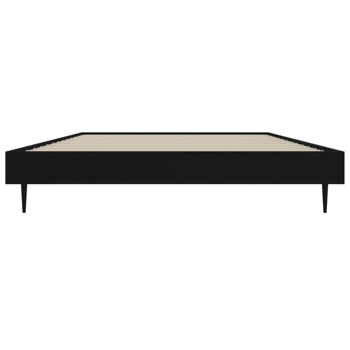 Bed Frame without Mattress Black 90x190 cm Single Engineered Wood