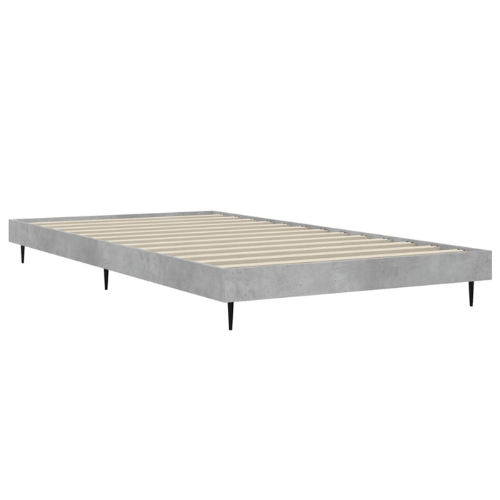 Bed Frame without Mattress Concrete Grey 90x190 cm Single