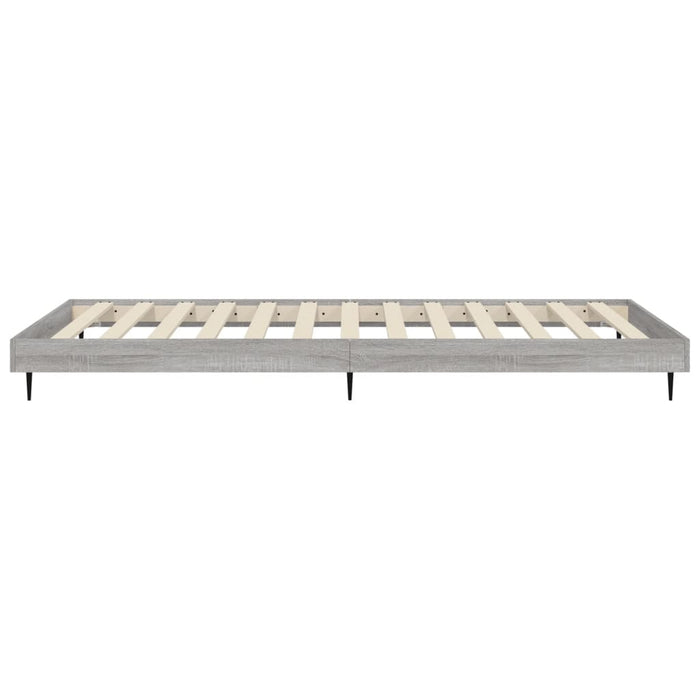 Bed Frame without Mattress Grey Sonoma 90x190 cm Single Engineered Wood