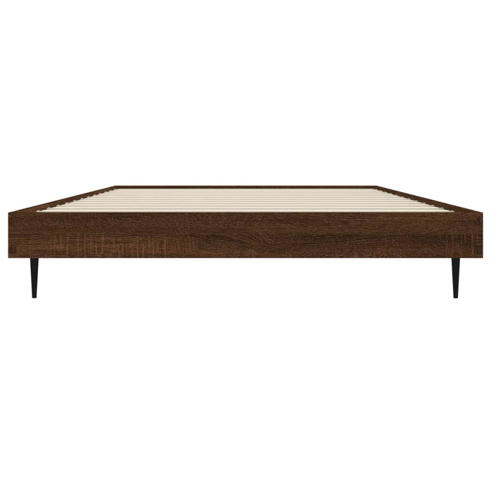 Bed Frame without Mattress Brown Oak 90x190 cm Single Engineered Wood