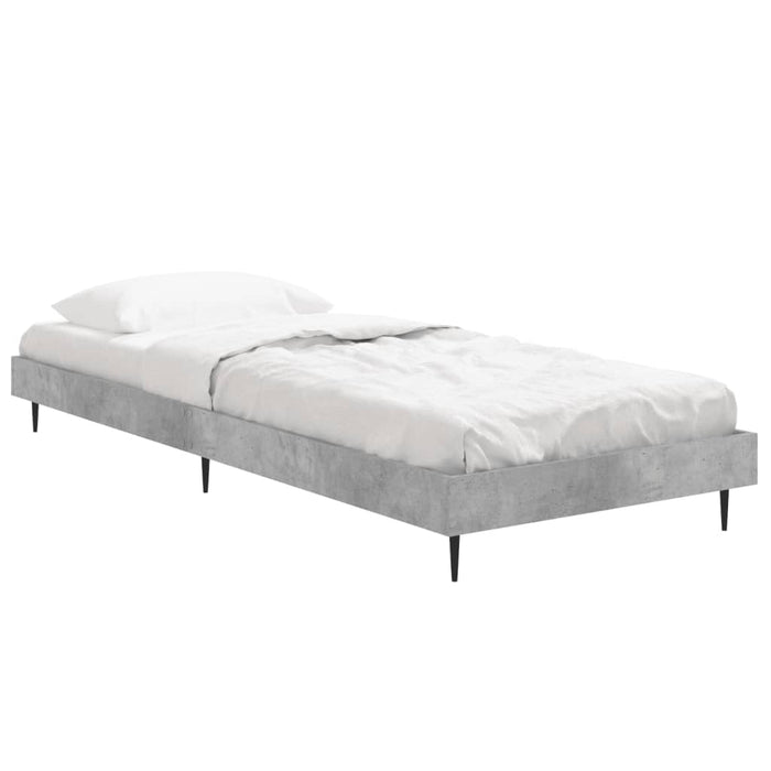 Bed Frame without Mattress Concrete Grey 75x190 cm Small Single