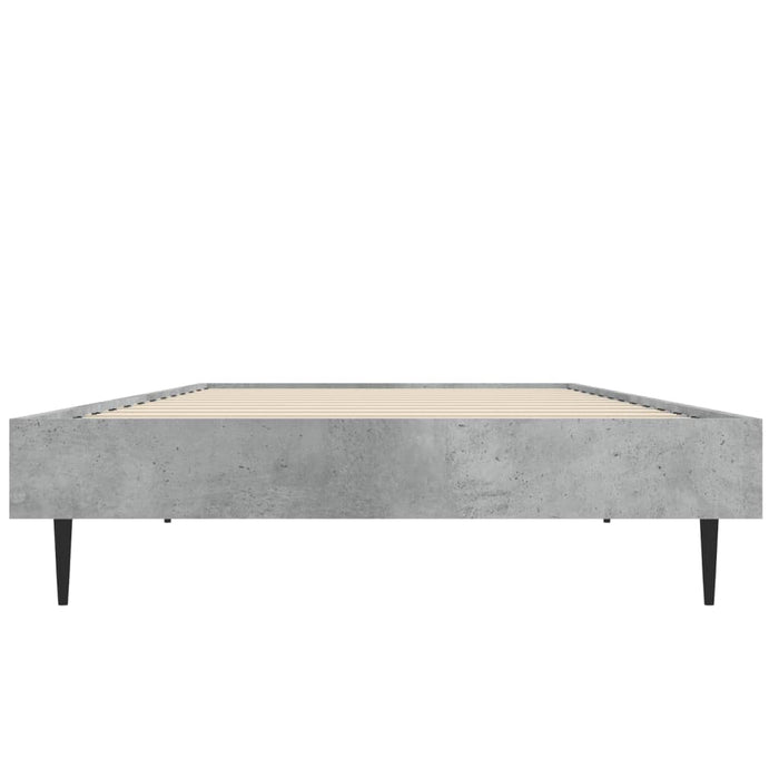 Bed Frame without Mattress Concrete Grey 75x190 cm Small Single