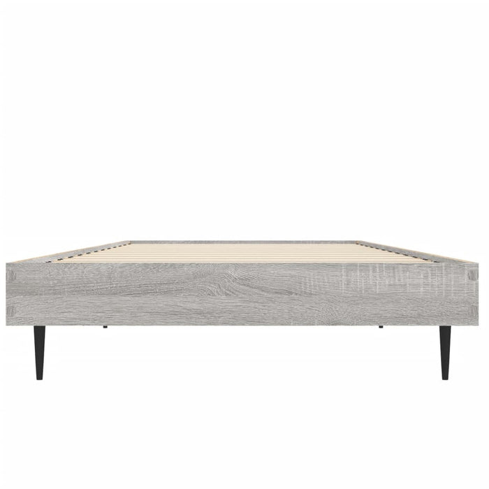 Bed Frame without Mattress Grey Sonoma 75x190 cm Small Single Engineered Wood