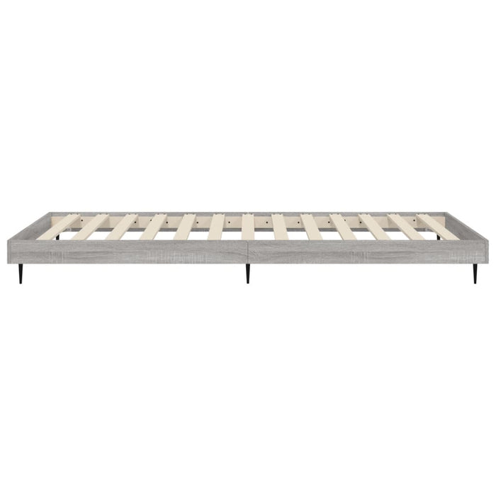 Bed Frame without Mattress Grey Sonoma 75x190 cm Small Single Engineered Wood