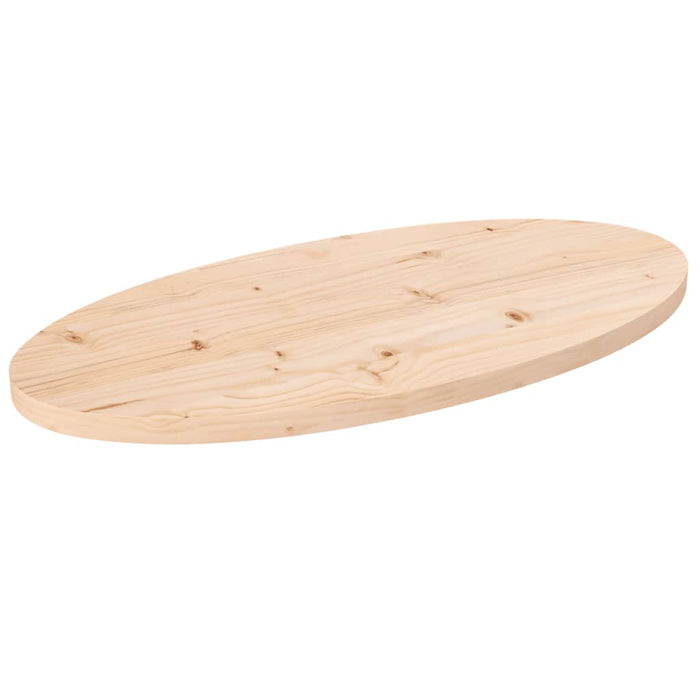 Table Top 70x35x2.5 cm Solid Wood Pine Oval