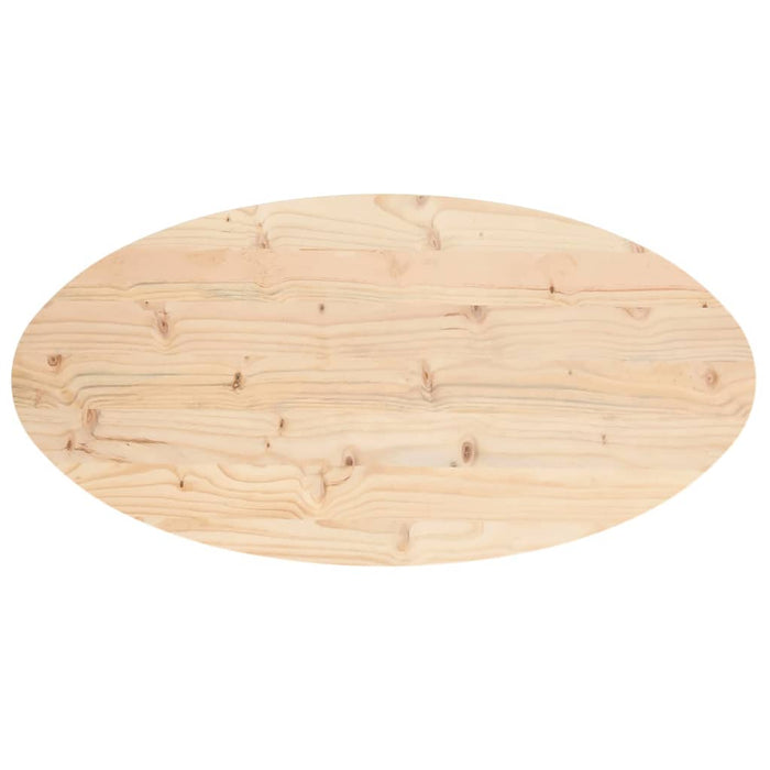 Table Top 100x50x2.5 cm Solid Wood Pine Oval