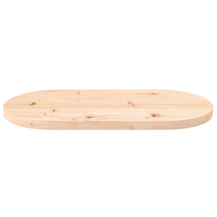 Table Top 80x40x2.5 cm Solid Wood Pine Oval