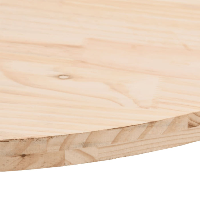 Table Top 80x40x2.5 cm Solid Wood Pine Oval