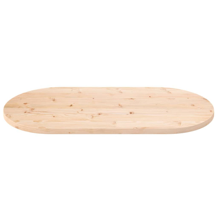 Table Top 100x50x2.5 cm Solid Wood Pine Oval