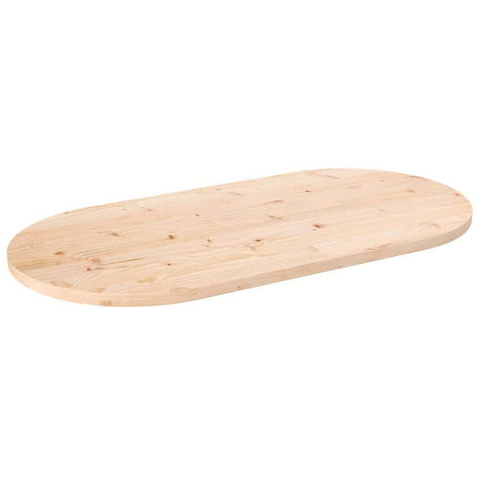 Table Top 110x55x2.5 cm Solid Wood Pine Oval