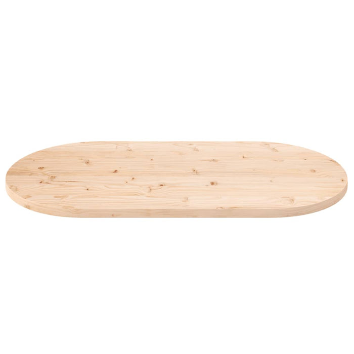 Table Top 110x55x2.5 cm Solid Wood Pine Oval