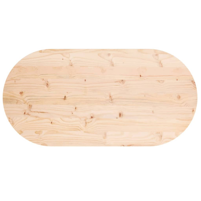 Table Top 110x55x2.5 cm Solid Wood Pine Oval