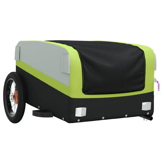 Bike Trailer Black and Green 30 kg Iron