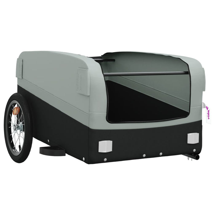 Bike Trailer Black and Grey 45 kg Iron