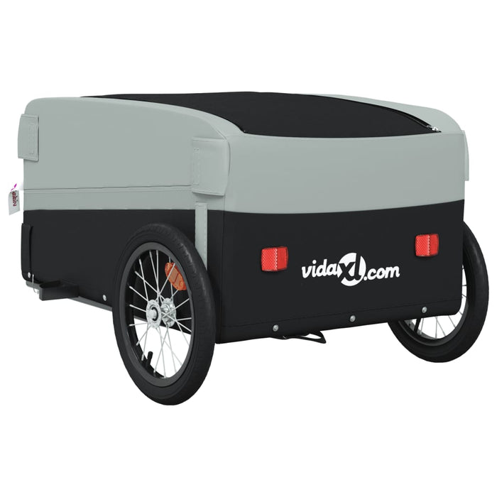 Bike Trailer Black and Grey 45 kg Iron