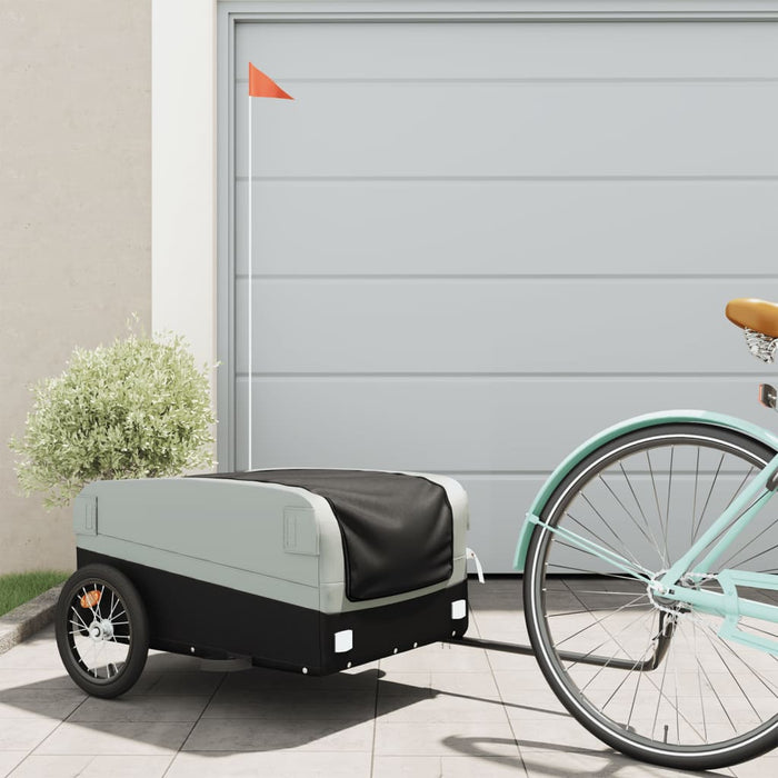 Bike Trailer Black and Grey 45 kg Iron