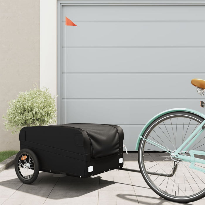 Bike Trailer Black 45 kg Iron