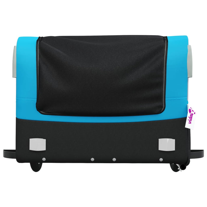 Bike Trailer Black and Blue 45 kg Iron