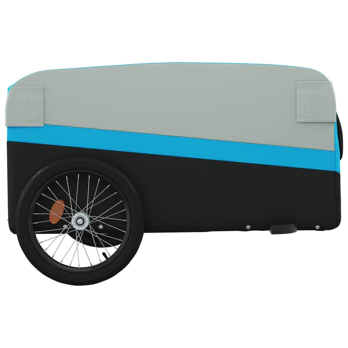 Bike Trailer Black and Blue 45 kg Iron