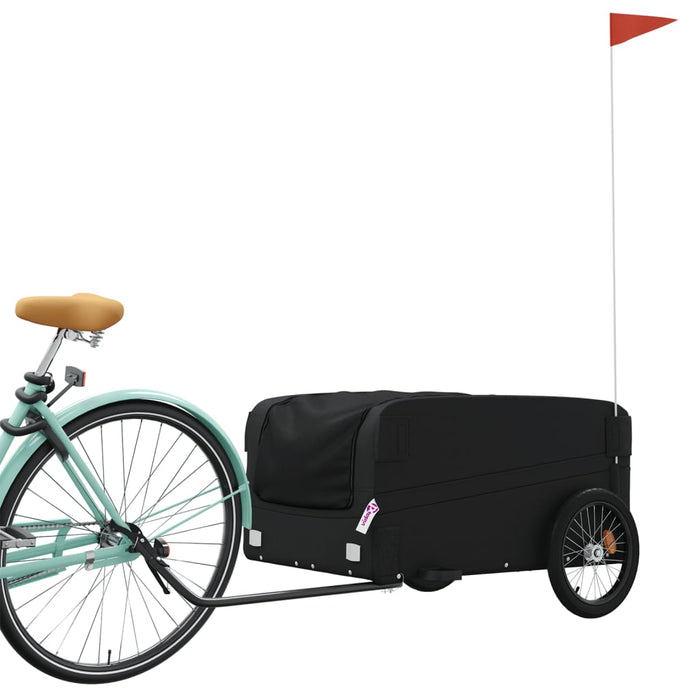 Bike Trailer Black 45 kg Iron