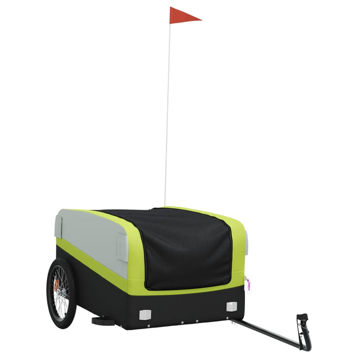 Bike Trailer Black and Green 45 kg Iron