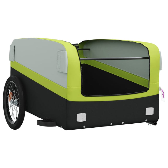 Bike Trailer Black and Green 45 kg Iron