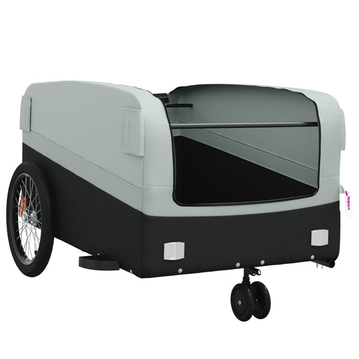 Bike Trailer Black and Grey 45 kg Iron