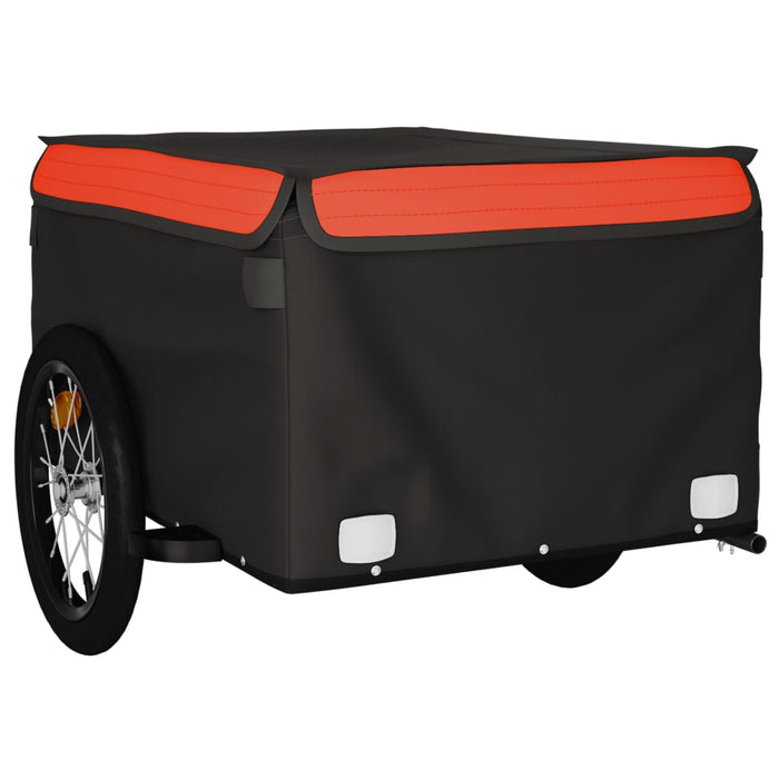 Bike Trailer Black and Orange 45 kg Iron