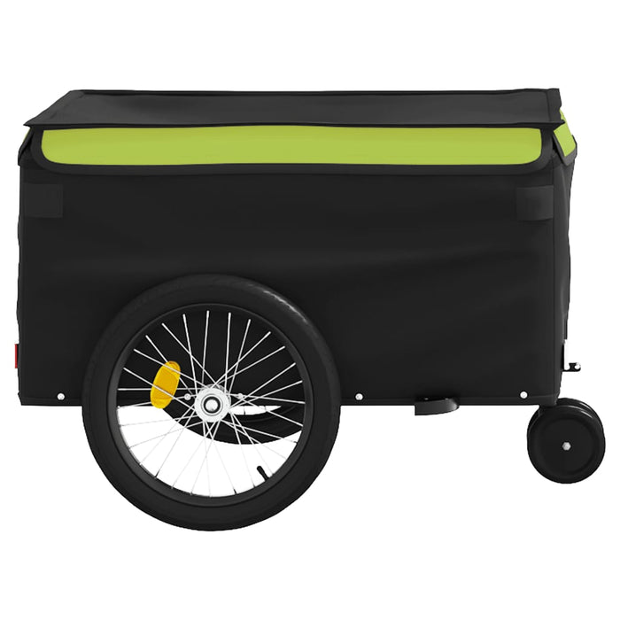 Bike Trailer Black and Green 30 kg Iron