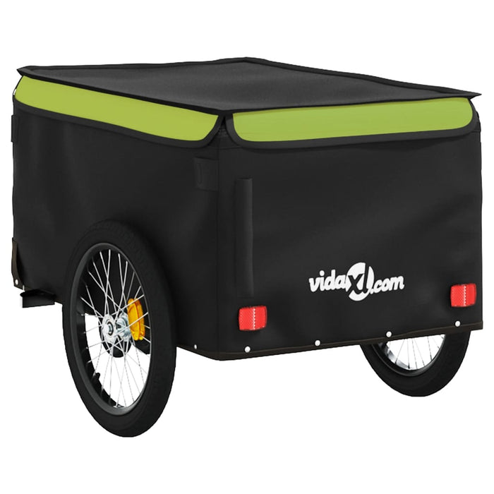 Bike Trailer Black and Green 30 kg Iron