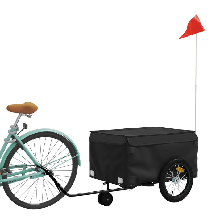 Bike Trailer Black 45 kg Iron