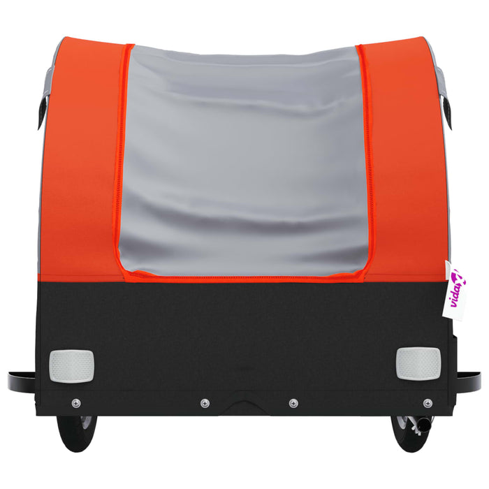 Bike Trailer Black and Orange 45 kg Iron