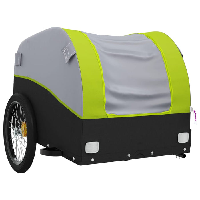 Bike Trailer Black and Green 45 kg Iron