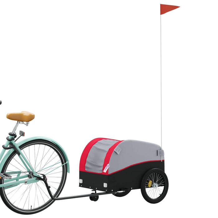 Bike Trailer Black and Red 30 kg Iron