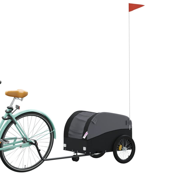 Bike Trailer Black 30 kg Iron