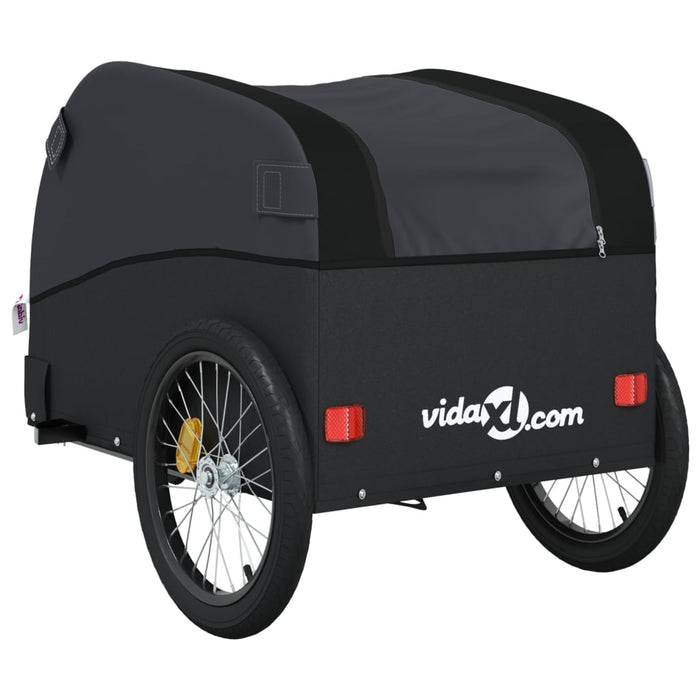 Bike Trailer Black 30 kg Iron