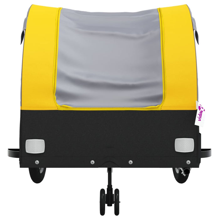 Bike Trailer Black and Yellow 45 kg Iron