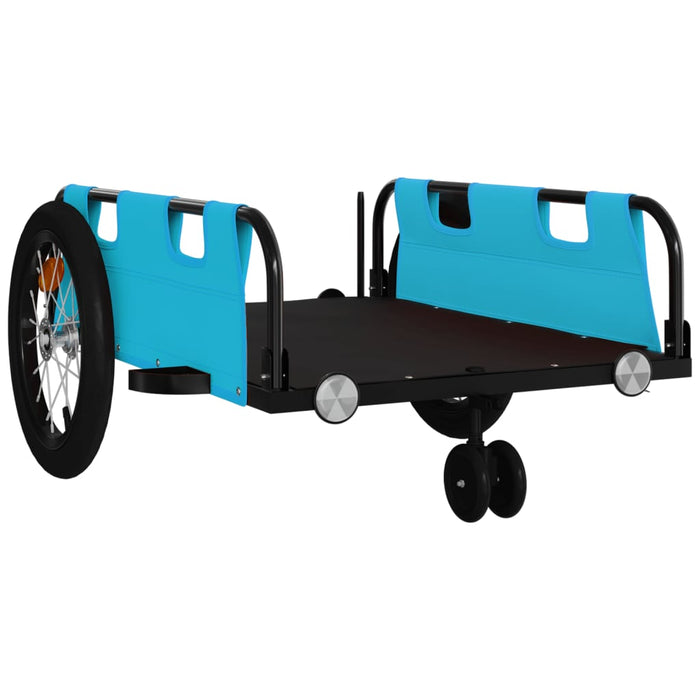 Bike Trailer Blue Oxford Fabric and Iron