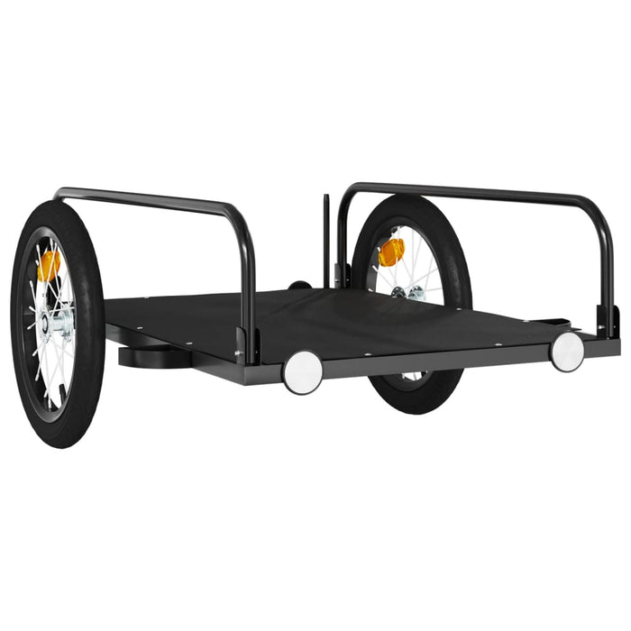 Bike Trailer Black 126x63x34 cm Iron