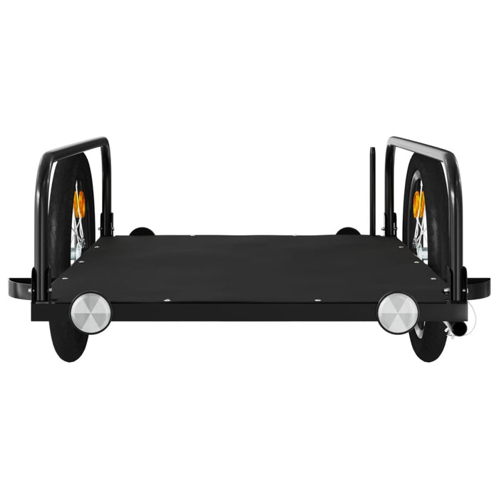 Bike Trailer Black 126x63x34 cm Iron