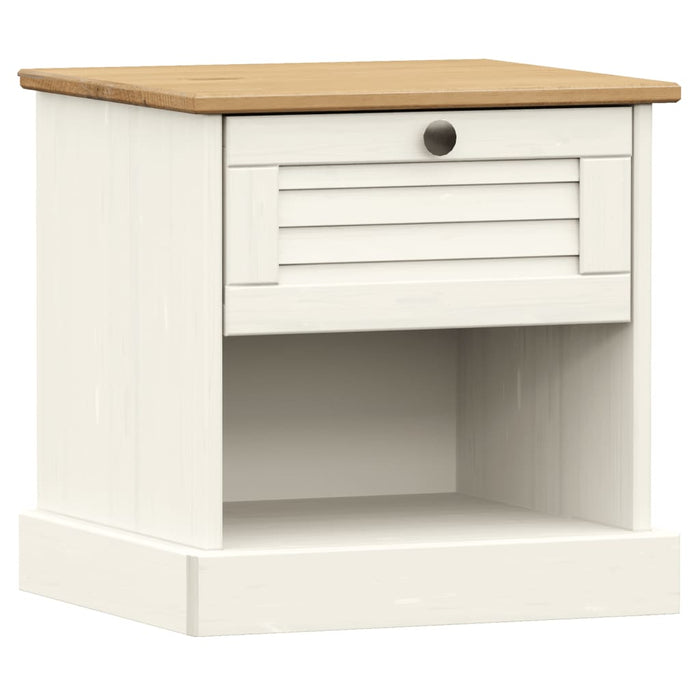 Bedside Cabinet VIGO White 42x35x42 cm Solid Wood Pine