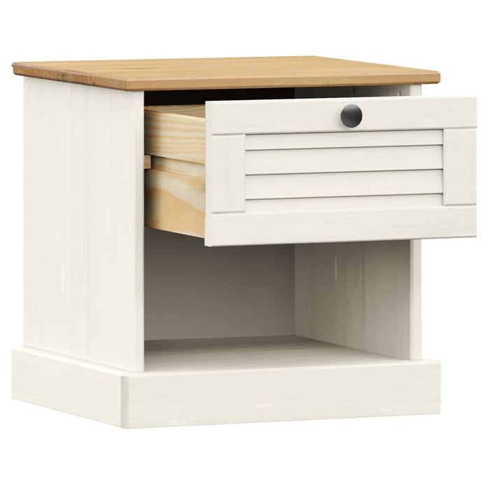 Bedside Cabinet VIGO White 42x35x42 cm Solid Wood Pine