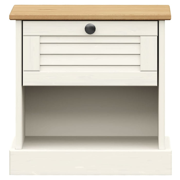 Bedside Cabinet VIGO White 42x35x42 cm Solid Wood Pine