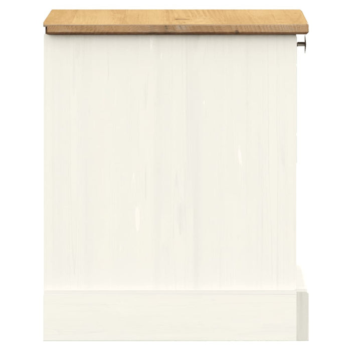 Bedside Cabinet VIGO White 42x35x42 cm Solid Wood Pine