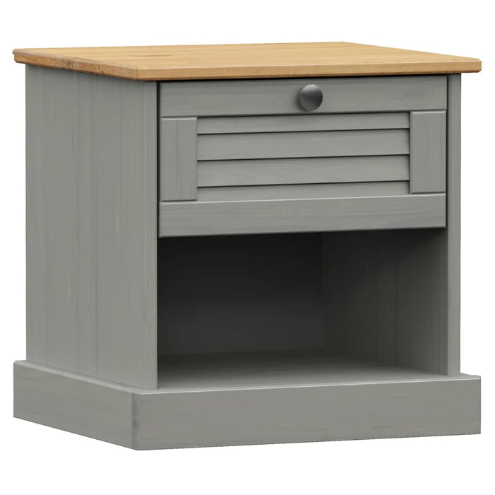 Bedside Cabinet VIGO Grey 42x35x42 cm Solid Wood Pine