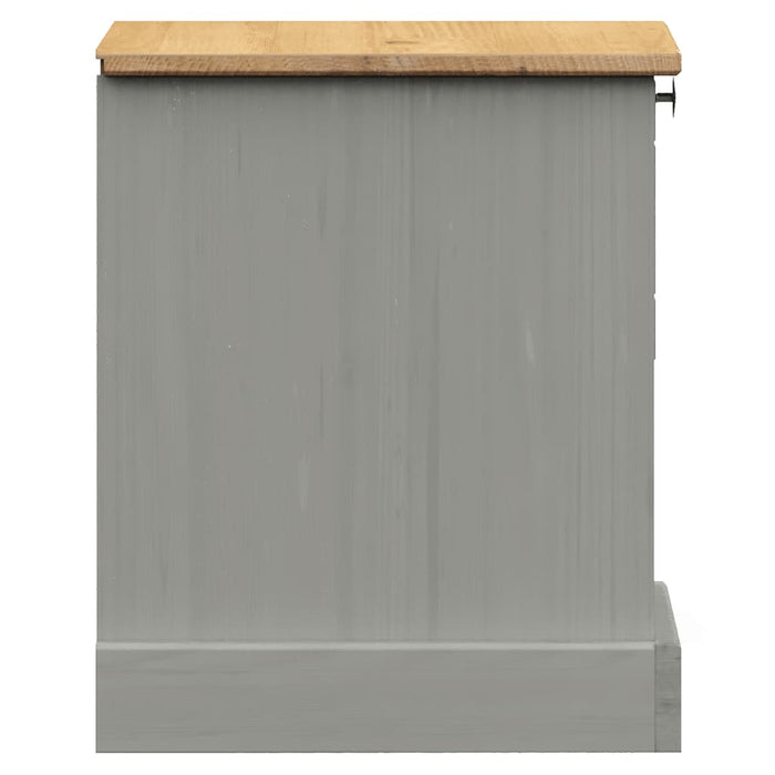 Bedside Cabinet VIGO Grey 42x35x42 cm Solid Wood Pine