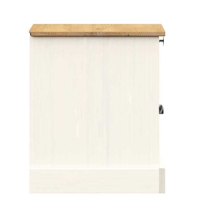 Bedside Cabinet VIGO White 42x35x42 cm Solid Wood Pine