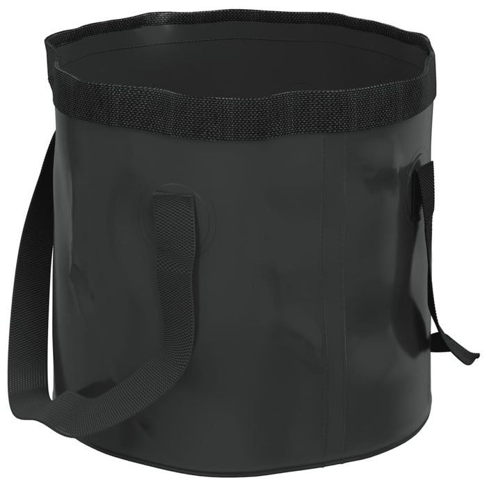 Folding Buckets 2 pcs Black 20 L PVC