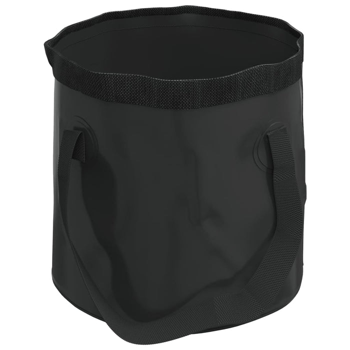 Folding Buckets 2 pcs Black 20 L PVC